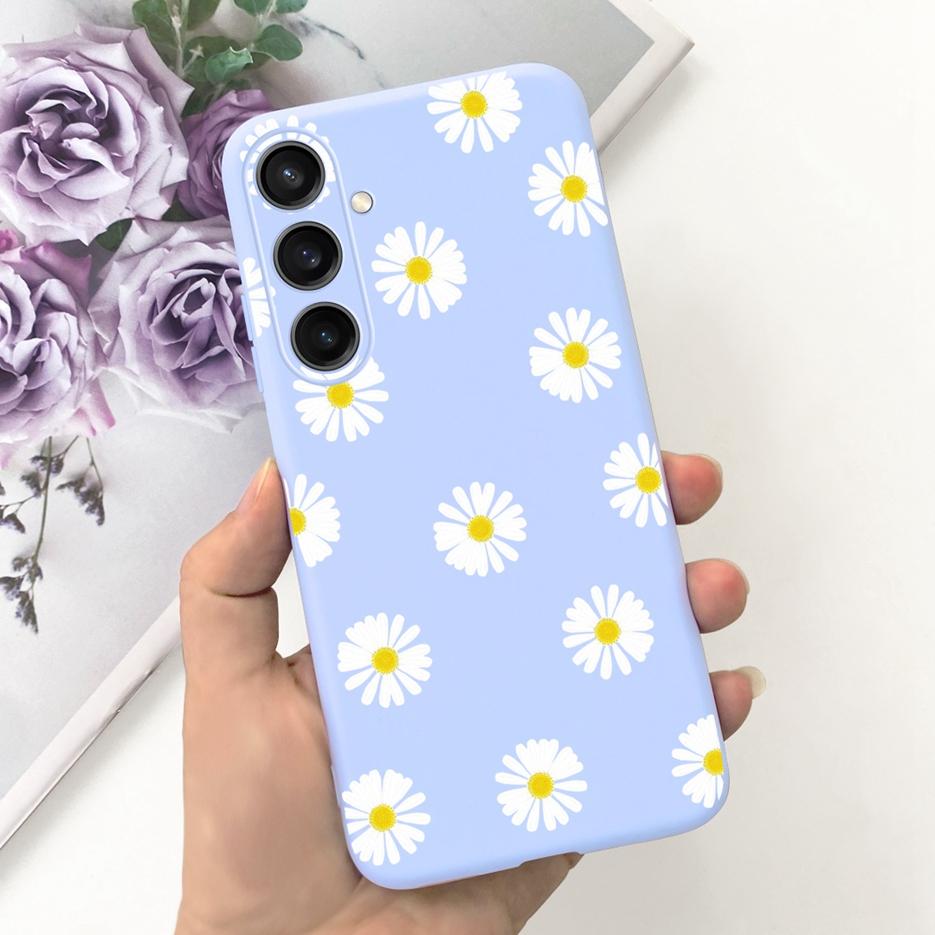For Samsung Galaxy A55 Case Pretty Cartoon Girls Sunflower Cover Soft TPU Phone Case For Samsung A15 A25 A35 A55 5G Fundas Coque