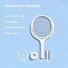 Rotating Head Electric Fly Swatter Racket 5 In 1 Fruit Fly Trap Mosquito Swatter  Indoor