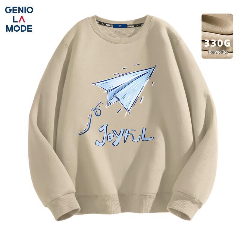 GENIOLAMODE Men's Cartoon Print Round Neck Sweatshirt