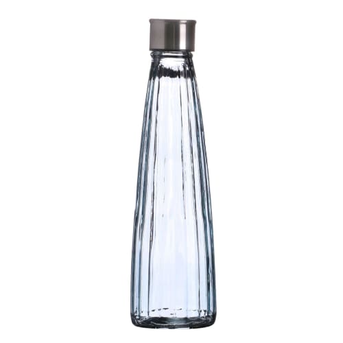 

WESTCRAFT farbige Glas-Wasserflaschen, 750 ml, Vintage, luftdicht, fr Saft, Getrnke, Wasserflasche (6 Pastell-Farben nach Wahl) (Blau-linear)