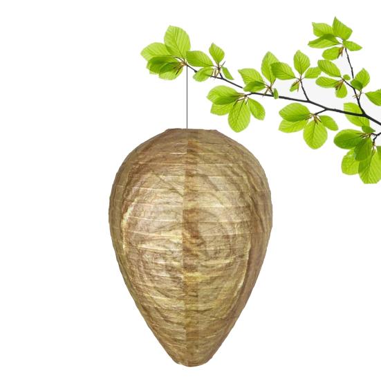 Wespennest-Lockvogel, zum Aufhängen, Bienenabwehr, Papierlaterne, 22 x 28 cm, Antrieb, Bienenstock, Wirbeltuch, umweltfreundlicher Edelstahl, für den Haus- und Gartenbereich