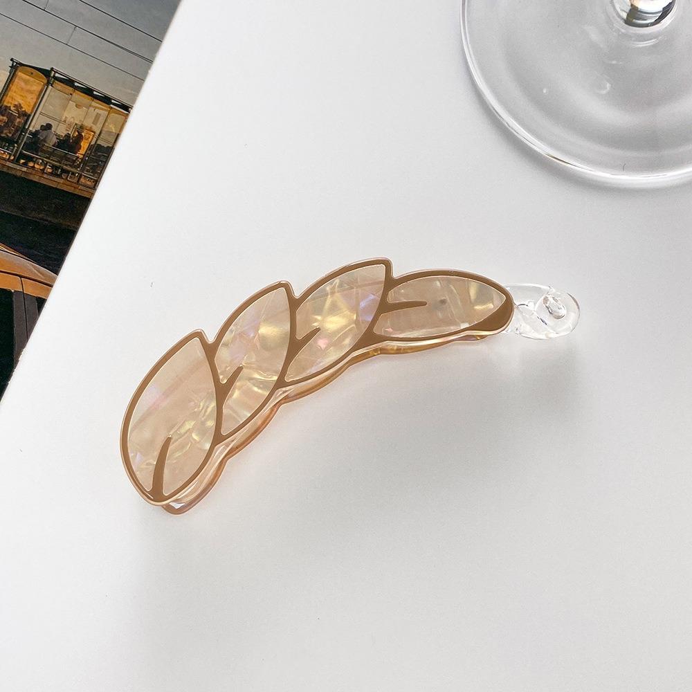 New 10cm Banana Hair Clips Acrylic Colorful Leaves Ponytail Clip Hair Accessories Grip Clips The Back of The Head Claw Clip