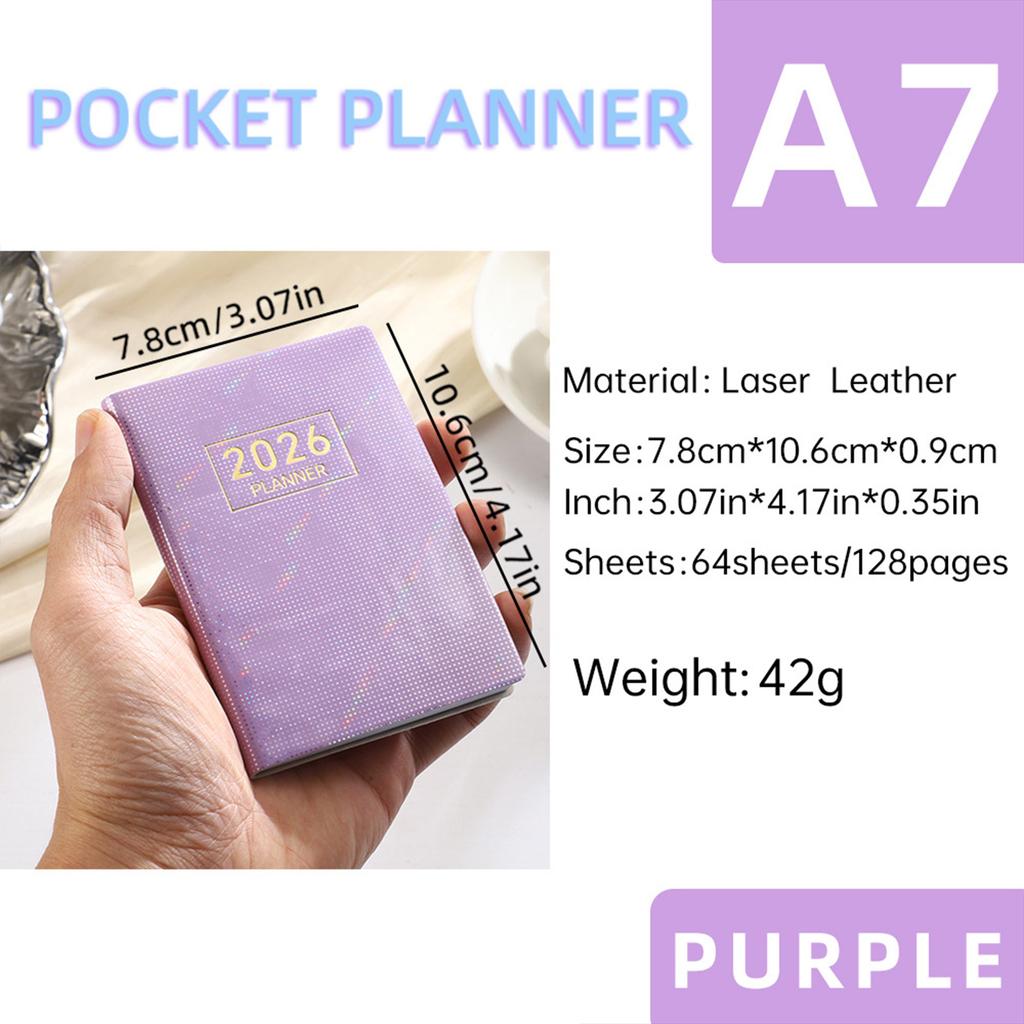 2026 Mini Pocket Planner Calendar To Do List Daily Task Checklist Planner for Home School Office Pocket Planner Calendar