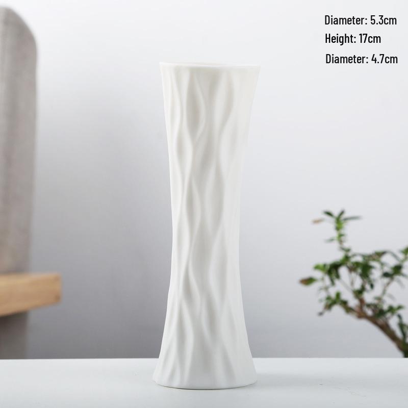 Minimalist White Ceramic Vase for Home Decor