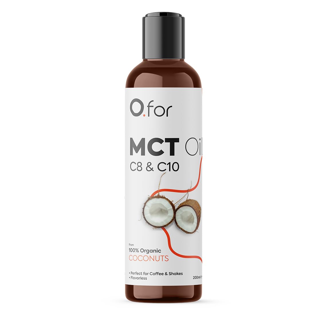 Ofor C8 & C10 MCT Oil (Coconut) 200 ml - Cold-Pressed Extraction from 100% Pure Coconuts  Trusted MCT Oil for bulletproof coffee, shakes, and salads 200 ML