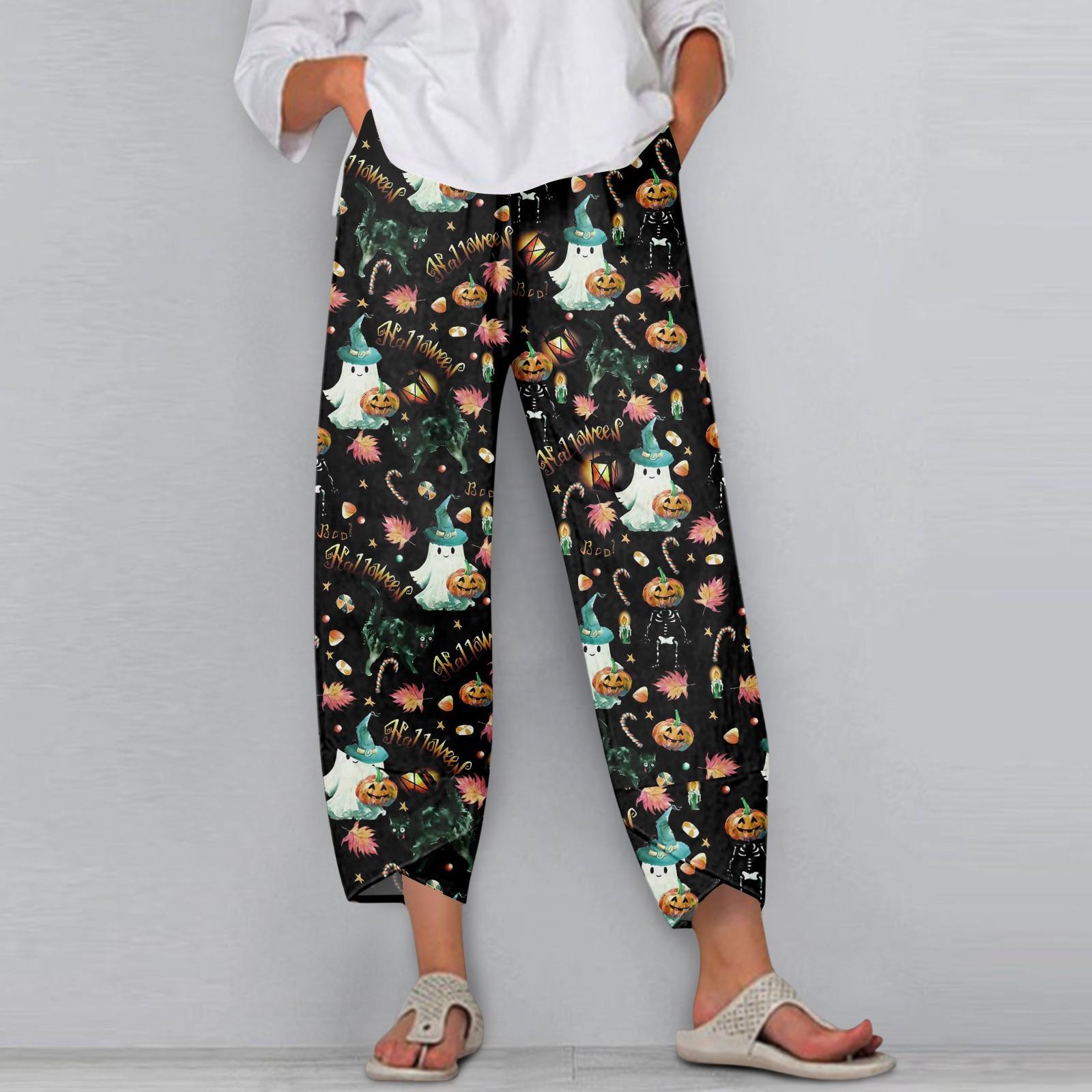 

Women s Pants With Pockets Casual Trousers Pants For Women Summer Casual Wide Leg Elastic Waist Pants With Pockets M зелёный