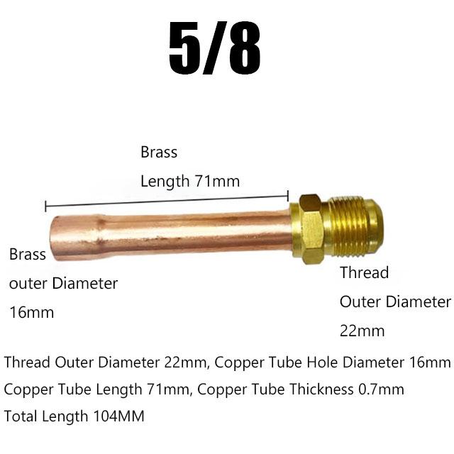 1/4 3/8 1/2 3/4 Inch SAE/Standard 45 Degree Brass Connector Copper Tube End Feeding Connector Adapter Air Conditioner