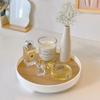 Plastic Round Storage Tray White Home Decorative Storage Tray Fashion Key Plate  Women