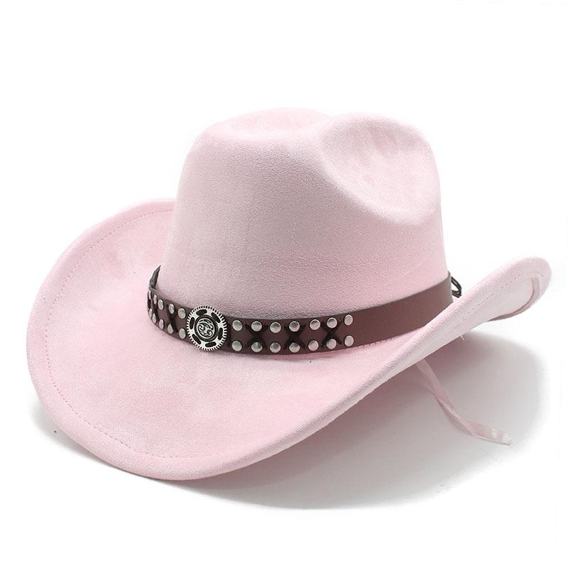Suede Men'S And Women'S Woolen Denim Jazz Felt Hat Ethnic Style Decorative Curled Top Hat Tibetan Sunshade Sun Protection Hat