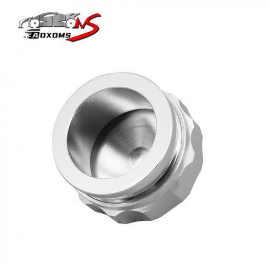 1  25.4mm Aluminium Alloy Weld On Filler Neck And Cap Oil Fuel Water Tank Silver