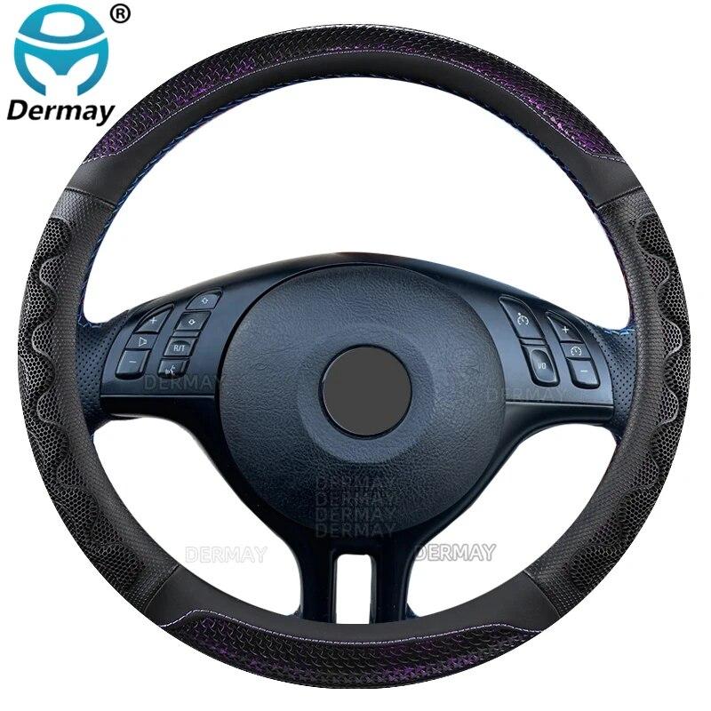 

Для BMW E46 3 серии M3 DERMAY Автомобильный чехол на руль из микрофибры + углеродного волокна 16 цветов Высокое качество автоаксессуары C- Purple