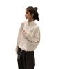 Stehkragen Sweatshirt Damen Herbst neue dünne Mantel lose koreanischen Stil Kordelzug halb Reißverschluss kurze Top Damen trendy