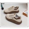 Scarpe da ginnastica alla moda da donna Scarpe da skateboard antiscivolo con lacci per esterni Scarpe sportive piatte da passeggio comode e leggere per le donne