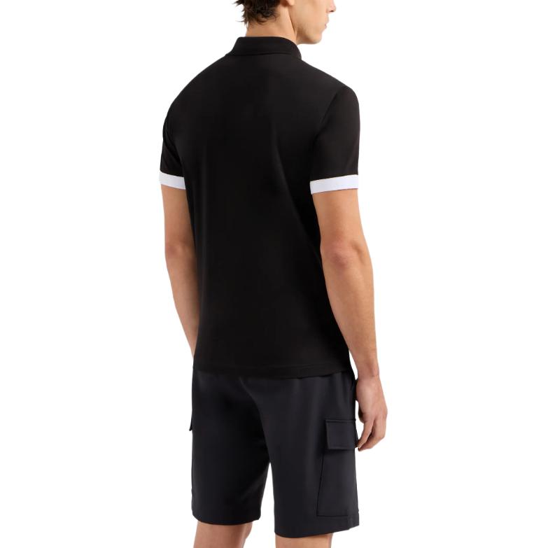 Emporio Armani EA7 SS24 Polo Shirt Men's Black 3DPF03-PJ02Z-1200