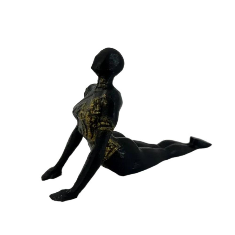 

Decorative Yoga Pose Sculpture Painted Resin Figurine 3-style Yoga Figure Statue Living Room Style C
