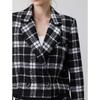 ELLE Damen karierter kurzer Blazer