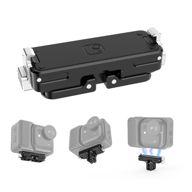 Outdoor Photography Foldable Camera Mount Adapter Magnetic Quick Detach Base 1/4 Tripod Screw Multiple Angle Adjustment