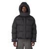 American Retro Street Winter Warm Puffer Jacket Teen Boys Loose Fit Striped Hooded Coat