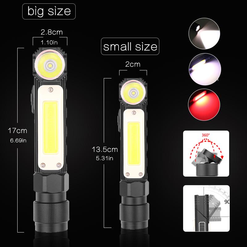 10000lm Led Work Light Waterproof LED COB Light Usb Rechargeable Tail Magnet Flashlight 5 Modes LED Torch for Home Lighting 3