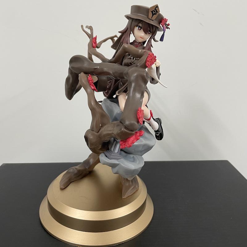 Walnut Anime Figurine: Snow Clearing Plum Fragrance Hu Tao & Master Klee Model Ornament