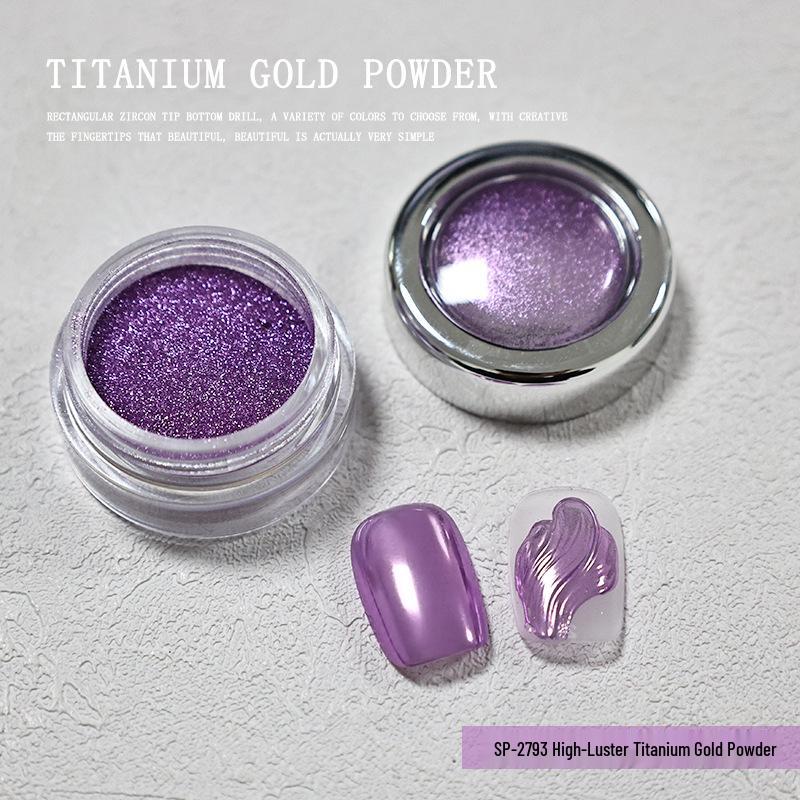 

Электрический Пурпурный Титановый Зеркальный Порошок для Ногтей: Металлический лазерный глиттер с высоким блеском