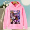 KPop Demon Hunter Rumi Cartoon Girls Boy Hooded Sweatshirt Warm Children's Korean Wave Fashion Casual Tops Casual Girls Clothing