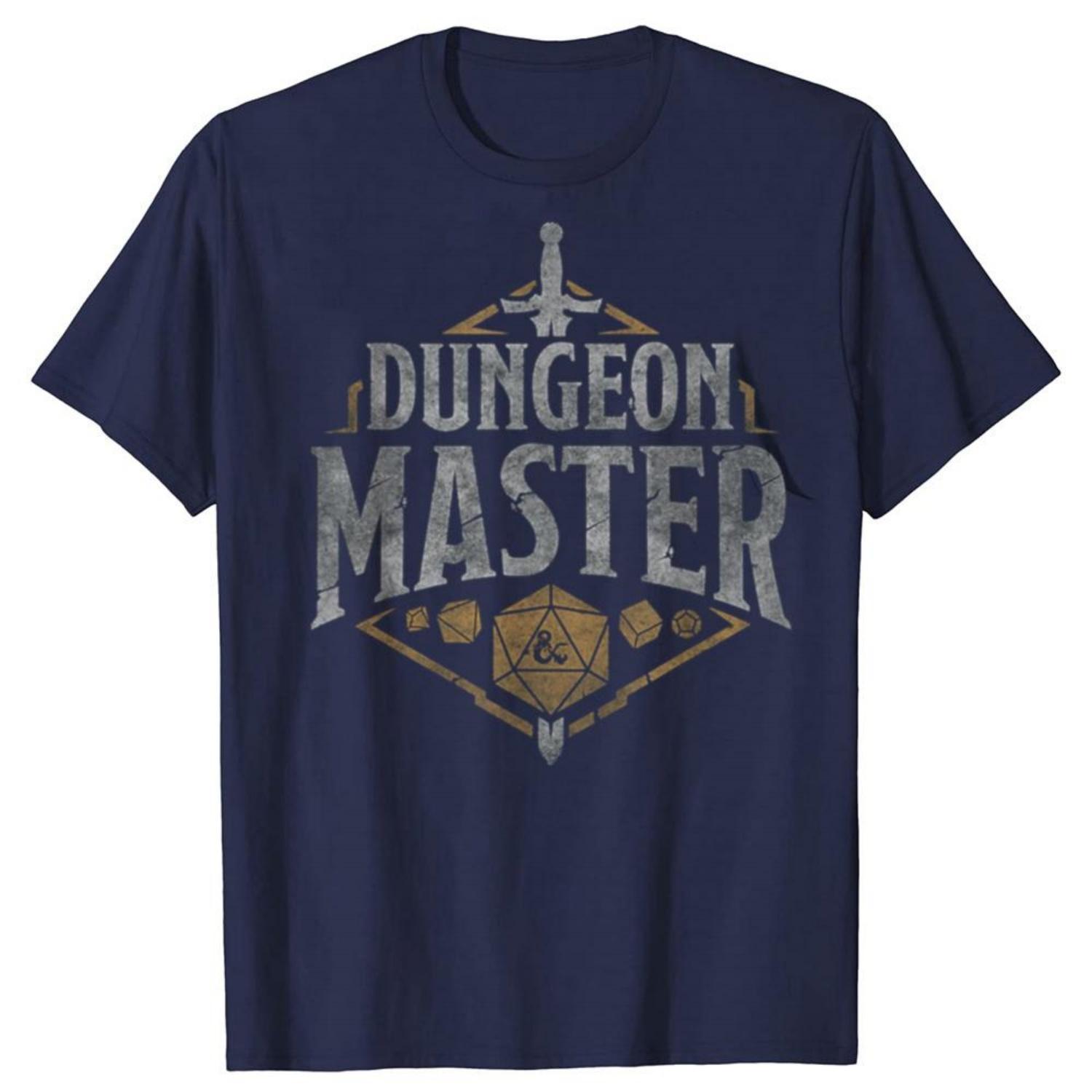 

Funny Dungeons Dragons Dungeon Master T Shirts Cotton Short Sleeve Gifts Mens Clothing Fashion Casual Loose Oversized T Shirt XXXXXL чорний