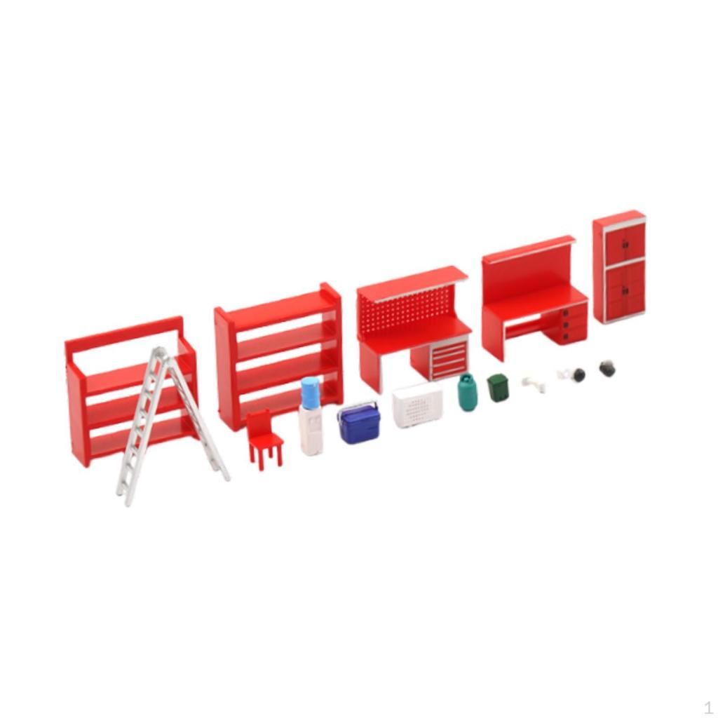 1/64 Diorama Accessories Model Set Accessory Sturdy,Hand Painted,Creative,Miniature Realistic for