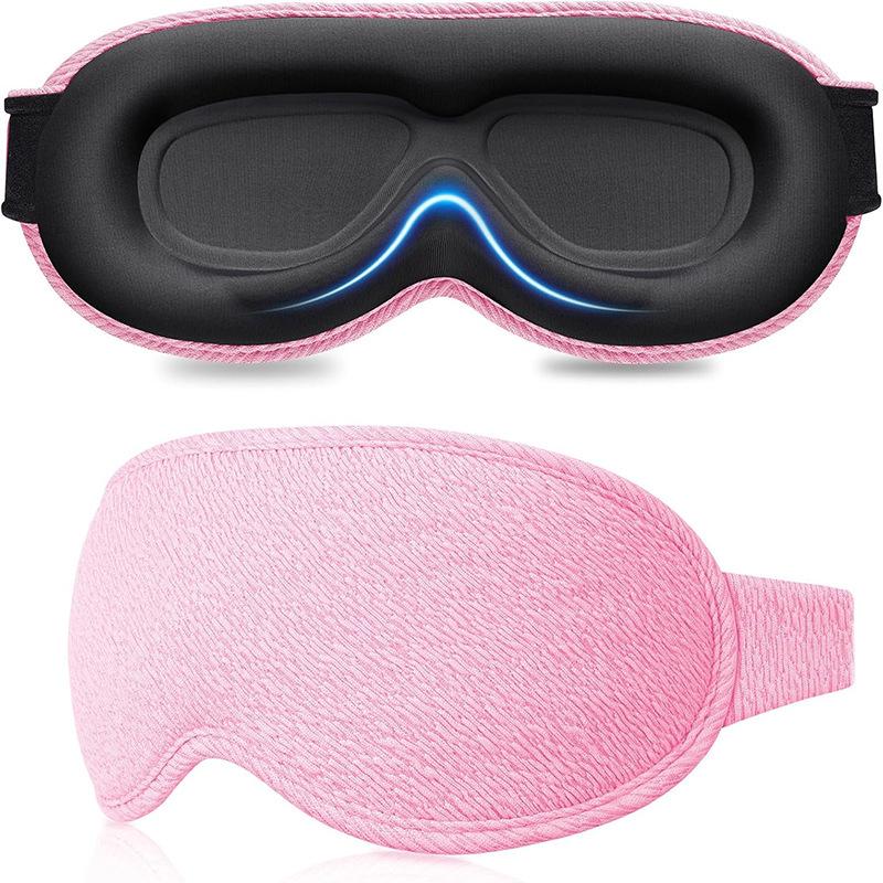 

3D Contoured Memory Foam Sleep Mask - Light Blocking & Pressure-Free Eye Protection PE Zipper Bag Packaging