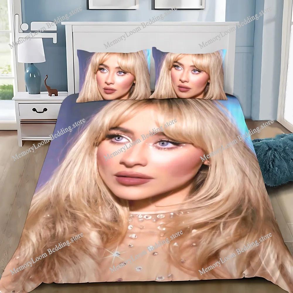 Sabrina CarpenterS Duvet Cover Pillowcase Bedding Set Adult Boy Girl Bedroom Decoration Children Gift Single Double Large Size