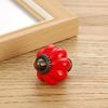 6Pcs Ceramic Cabinet Knob Wardrobe Pulls Pumpkin Shape Drawer Knob Furniture Decorative Handle Furniture Hardware
