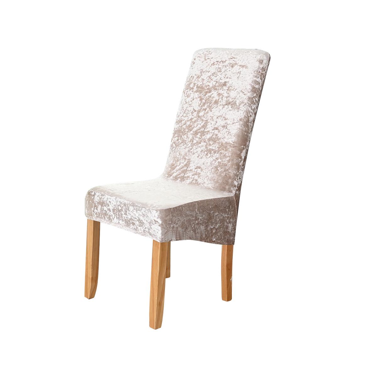 

Эластичный чехол для банкетного стула Gold Diamond Velvet - съемный и моющийся чехол для обеденного стула с высокой спинкой Extra Large (XL) розовый