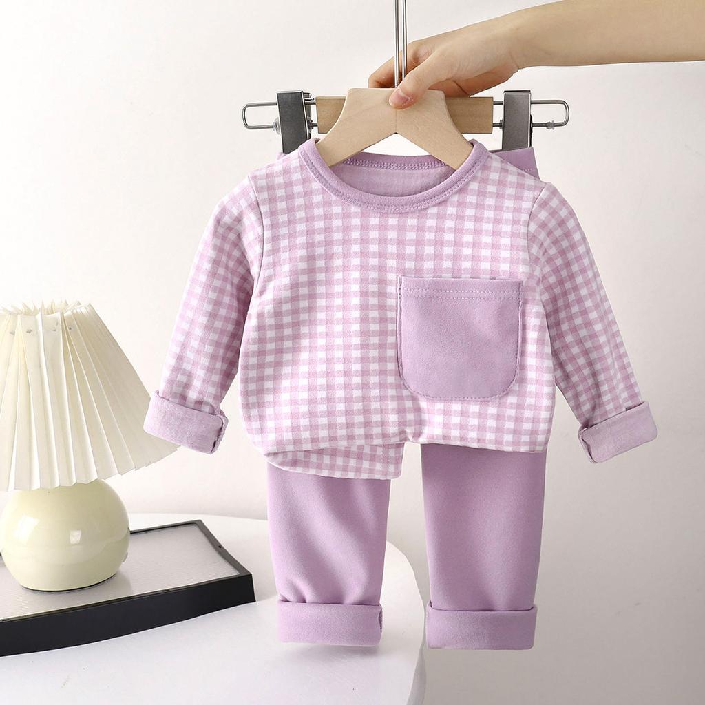 Children's Home Wear Set Autumn Boys' Pajamas Thermal Underwear Set Girls' Autumn Johns Children's Clothing