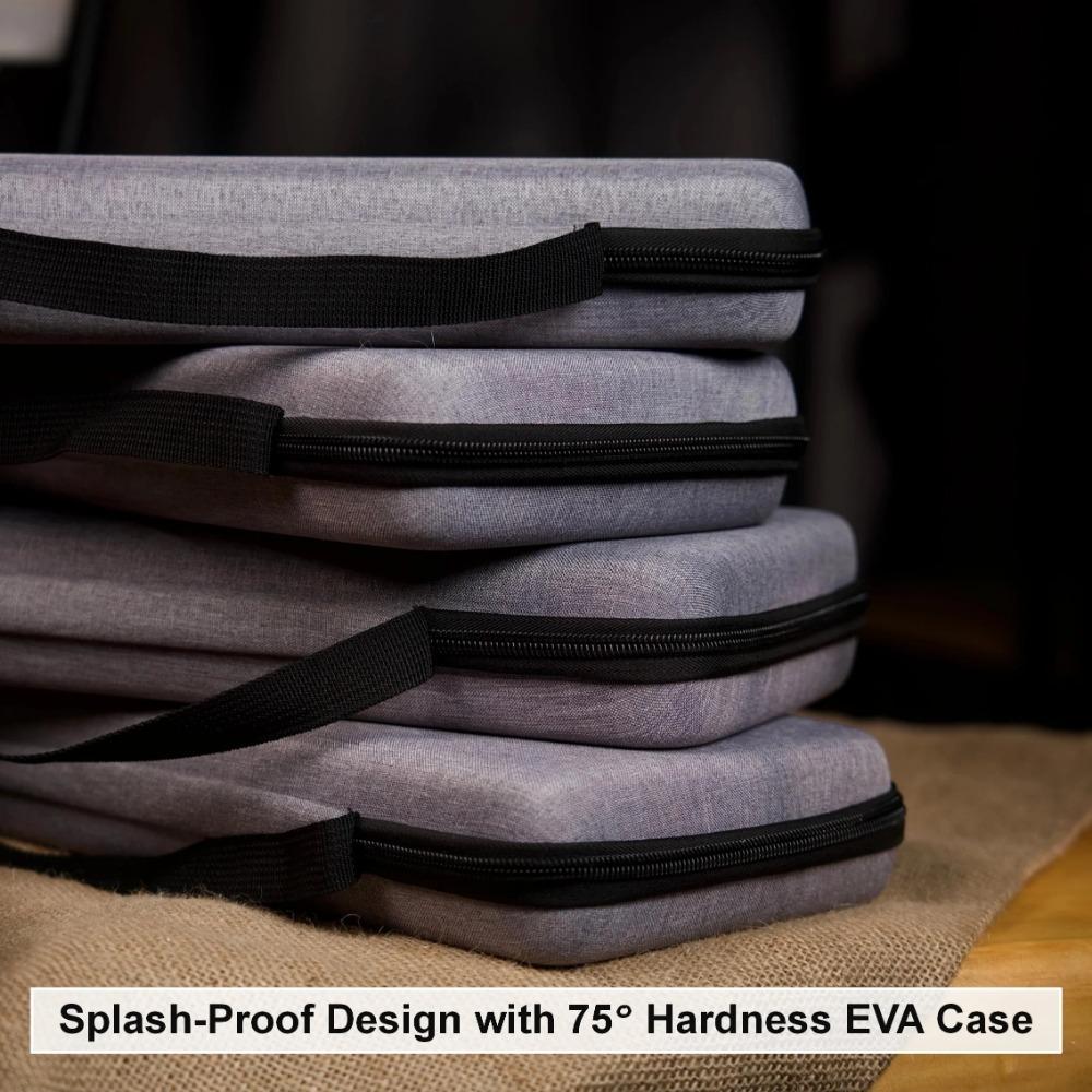 EVA Hard Shell Dustproof and Waterproof Keyboard Bag Mechanical Keyboard Storage Bag Suitable for 61/68/98%full-size Keyboards