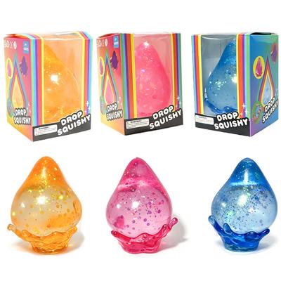 Bambini Bambini Vendita Calda Squishy Glitter Goccia d'Acqua Sollievo dallo Stress Giocattolo Squishy Maestro del Sollievo dallo Stress Giocattolo Sfera Anti-Stress a Rimbalzo Lento Regalo Regali
