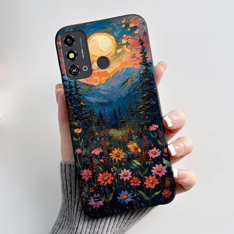 For ZTE Blade A53 Case For ZTE Blade A53 Pro Phone Back Cover Silicone Soft Black TPU Luxury Cute Love Rabbit Funny Bumper Shell
