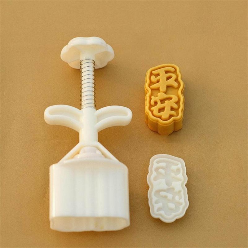 Chinese Character Mooncake Press Mold Cookie Stamps Chinese MidAutumn Moon Cake Makers Decoration Tool for DIY Cookie