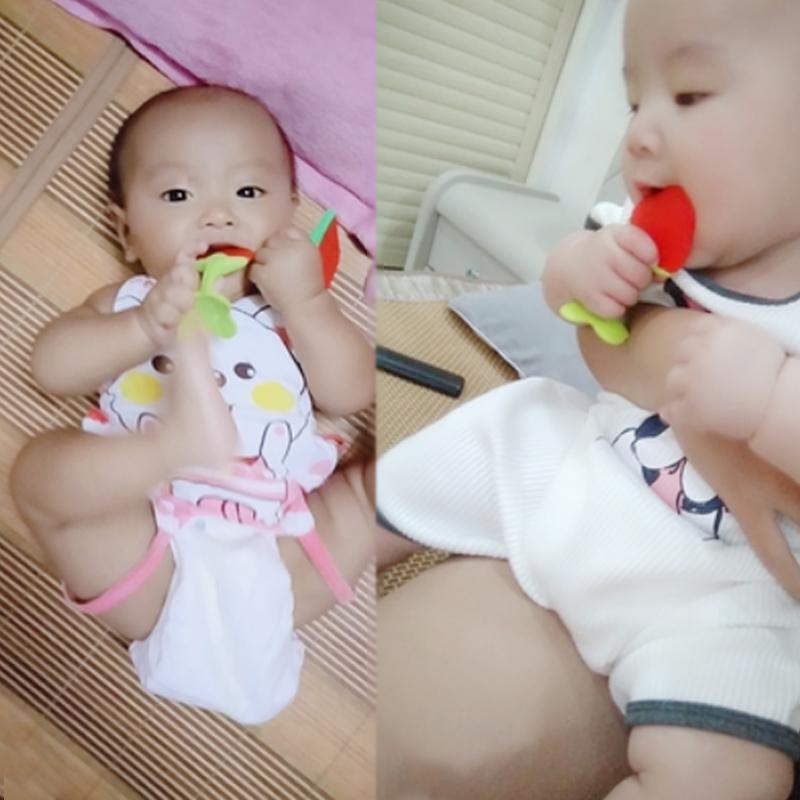 Baby Fruktform Bitering – Myk Silikon Bitering for Spedbarn - pakke med 3