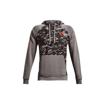 Rival Camo Script Fleece Hoodie Men Tops Gray 1366308-066