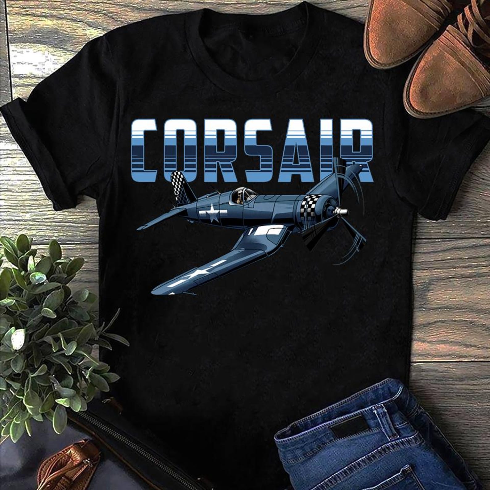 Usa Military Warbird Airplane Corsair Classic Airplane Shirt, Aviation Shirt, Funny Pilot Shirt, Airline Pilot M