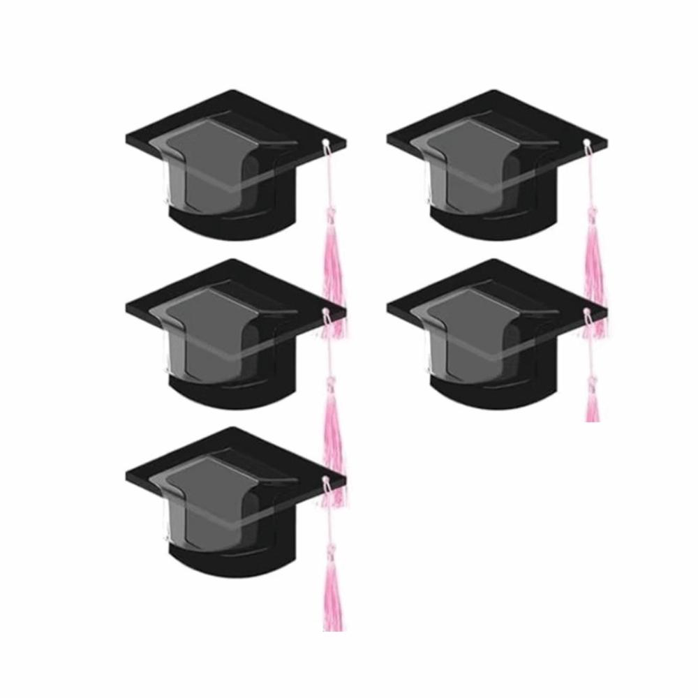 1/5/10PCS With Tassel Graduation Cap Candy Card Clear Greeting Card  Graduation Party