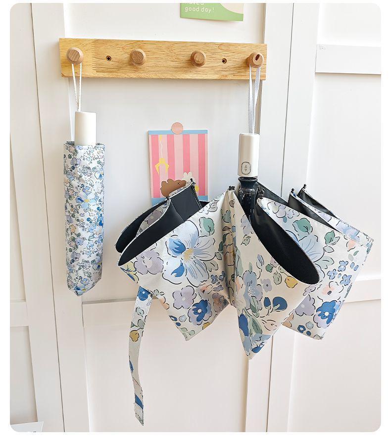 Japanese Floral Parasol Umbrella: Automatic, UV-Resistant, Cartoon Design for Rain or Shine