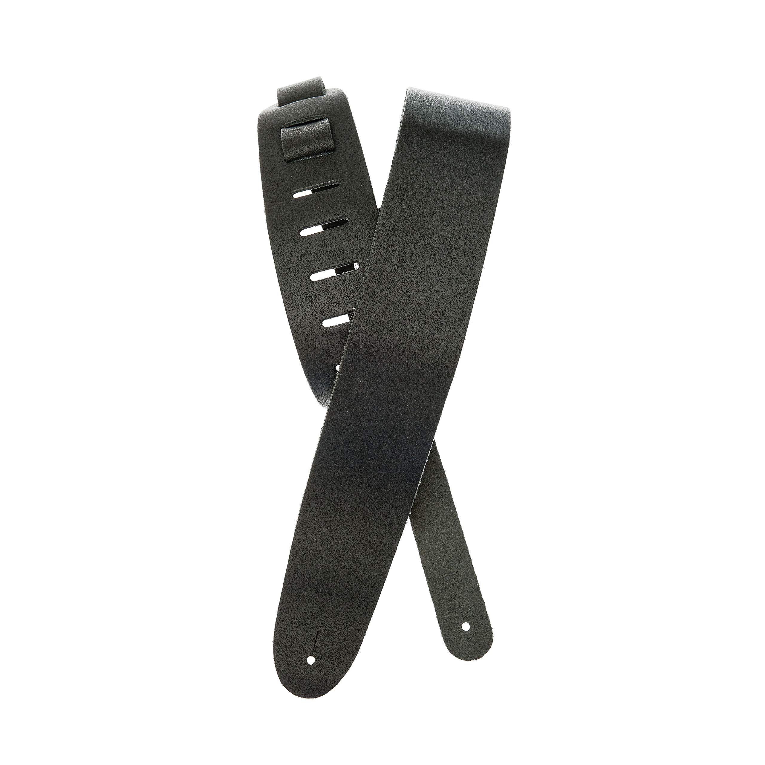 

D Addario Leather Guitar Strap, Black, 25BL00