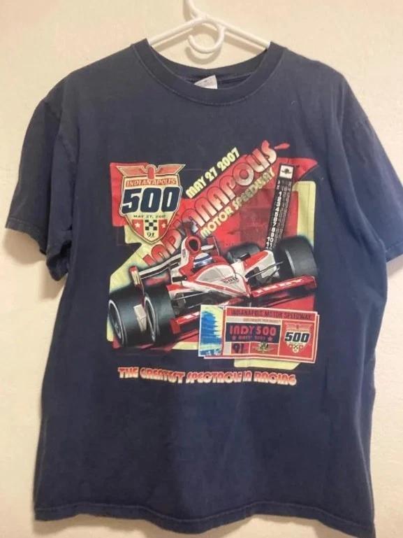 Винтажная гоночная футболка Indianapolis Indy 500 2007 года L