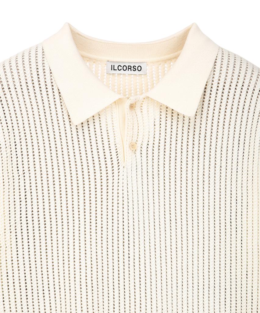 IL CORSO Mesh Collar Knit Ivory