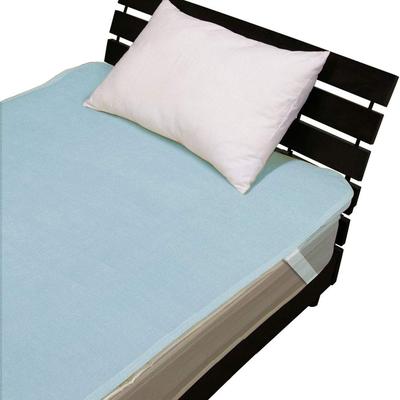 Manufacturer Direct: Waterproof Terry Sheet (for Bedwetting and Nursing Care), Single Size 100 X 205 Cm (with Elastic) (Blue)