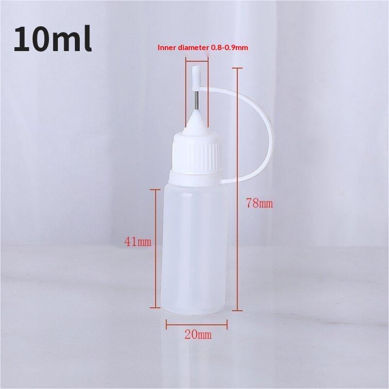 10Pcs Needle Tip Squeeze Dispensing Bottles Soft Flexible Body Multiple Sizes Perfect For Diy Crafts Glue Ink Storage