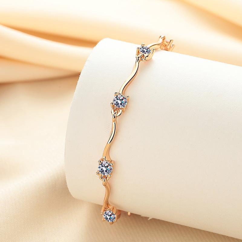 New Moissanite 18K Bracelet Chain for Women Man Wedding Engagement 925 Sterling Silver Shining Jewelry Fashion Gifts