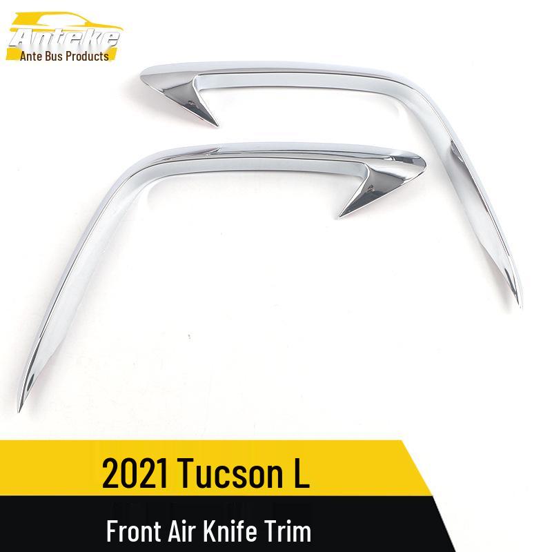 21 Tucson L Front Wind Deflector Decorative Frame: Plastic Bright Strip Modification