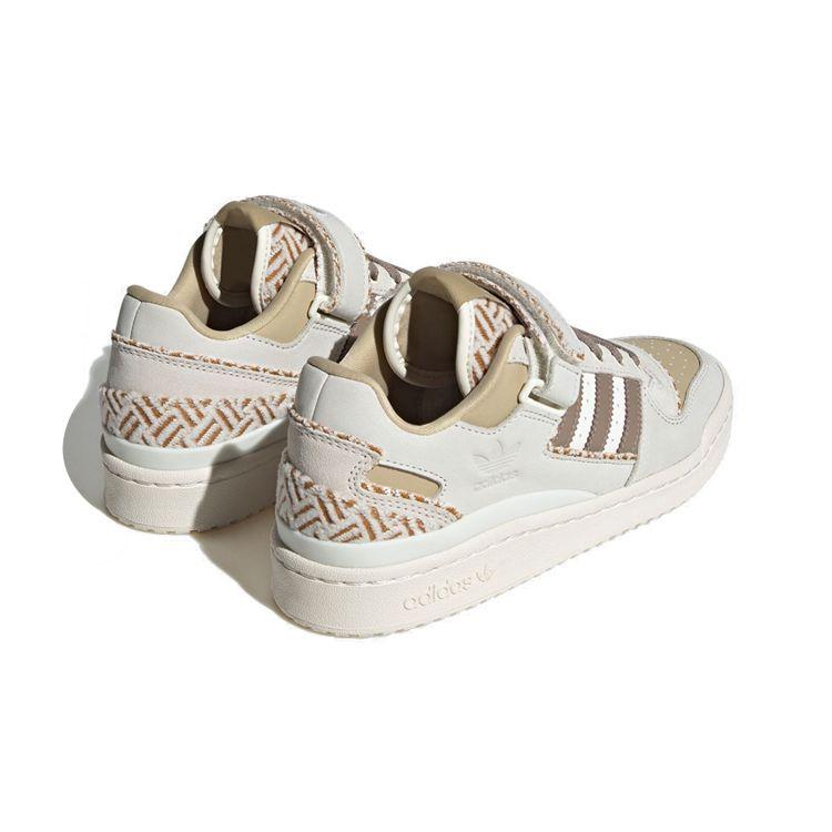 Adidas Originals Forum Low Leather Comfortable Low-Top Sneakers Women Sneakers White Brown GY0021